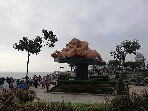 Love Park on Valentine's day in Lima Peru