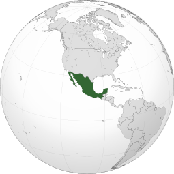 Localização do Estados Unidos Mexicanos