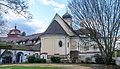 Das ehemalige Malteserschloss Heitersheim, jetzt im Besitz des Ordens der barmherzigen Schwestern vom Hl. Vinzenz von Paul. Blick auf den Chor der Kirche