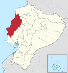 Letak Provinsi Manabí di Ekuador
