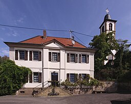 Mandel ev Pfarrhaus1791 und Kirche1830