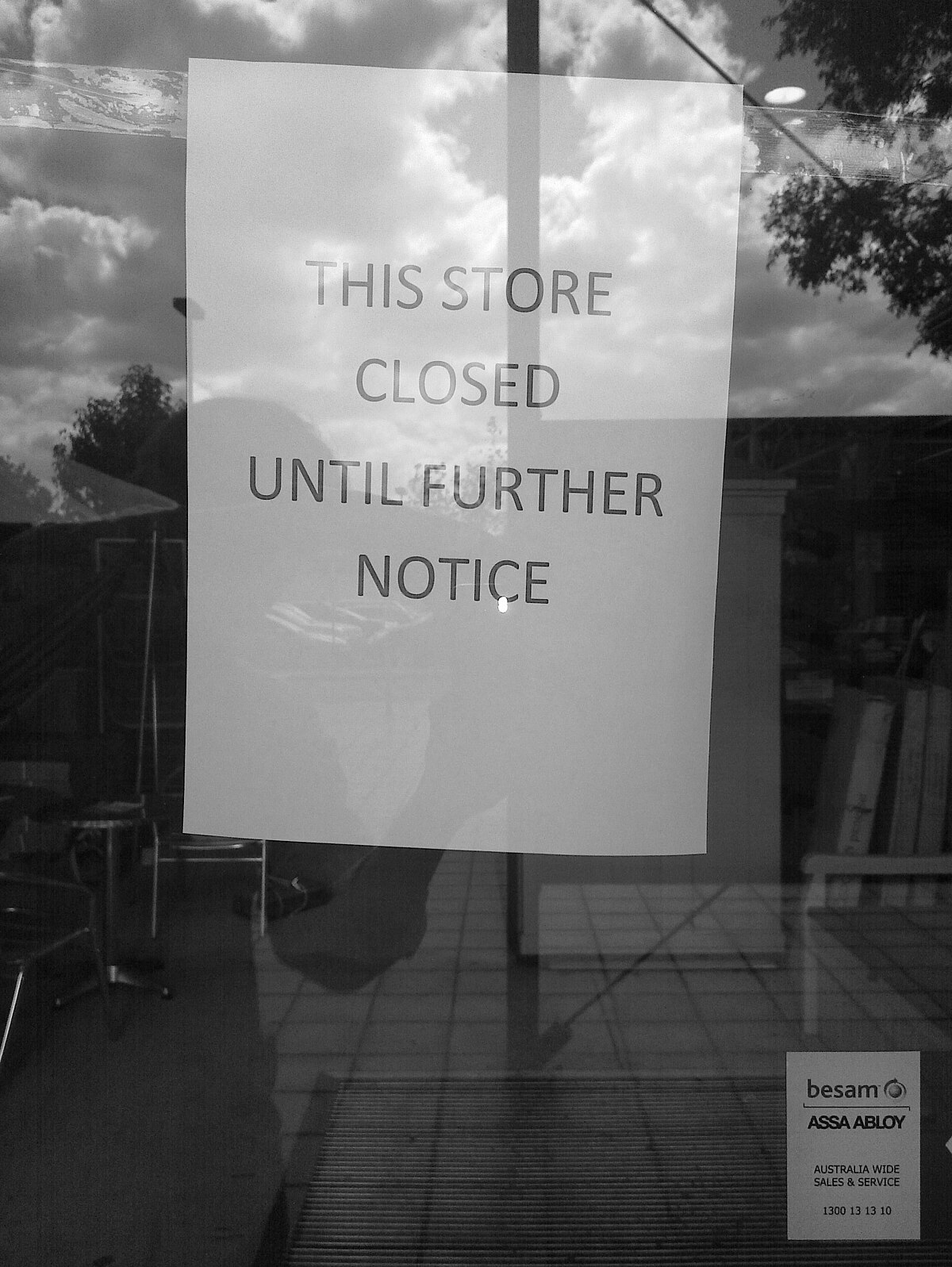 Until further Notice. Closed until Notice.