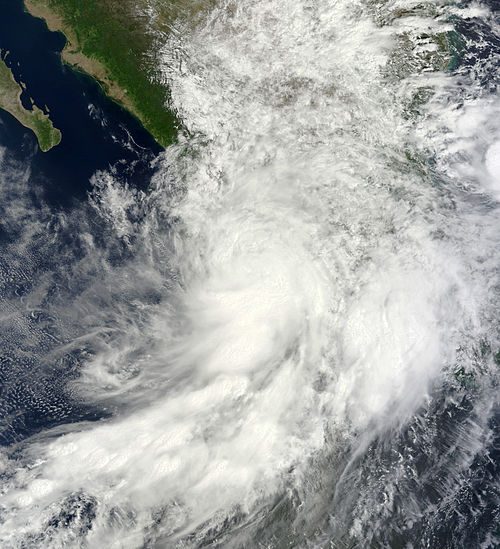 Tropical Storm Manuel over Western Mexico on September 15