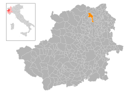 Locatie van Castelnuovo Nigra in Turijn (TO)
