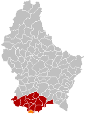Localização de Rumelange em Luxemburgo
