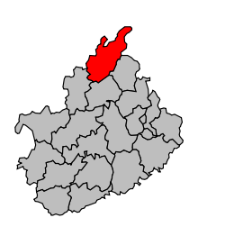 Kanton na mapě arrondissementu Vesoul