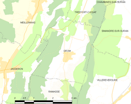 Mapa obce Drom