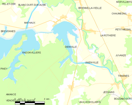 Mapa obce Dienville