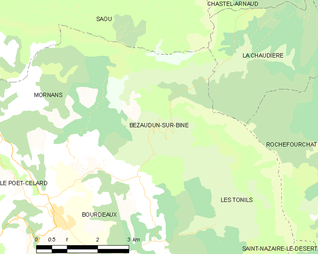 Bézaudun-sur-Bîne - Localizazion