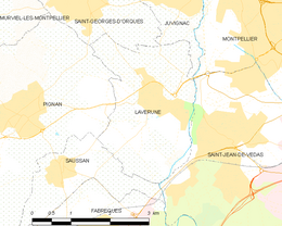 Lavérune - Localizazion