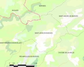 Poziția localității Saint-Jean-de-Buèges