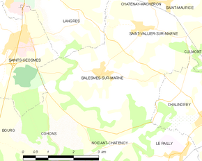 Poziția localității Balesmes-sur-Marne