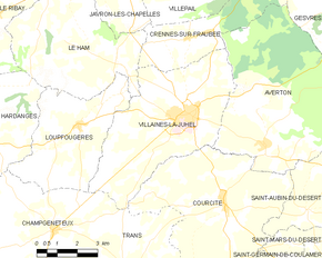 Poziția localității Villaines-la-Juhel