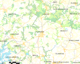 Mapa obce Pluvigner