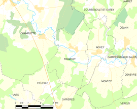 Mapa obce Framont