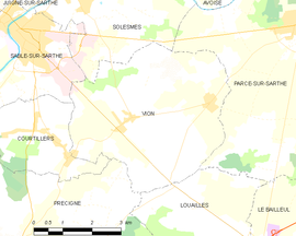 Mapa obce Vion