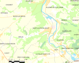 Mapa obce Saint-Julien-du-Sault