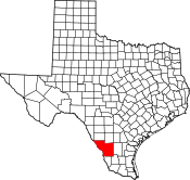 Map of Texas highlighting Webb County.svg