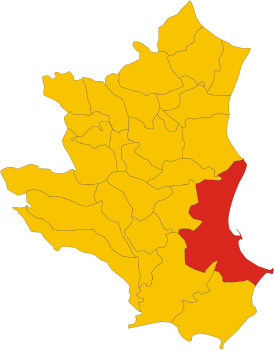 Map of comune of Crotone (province of Crotone, region Calabria, Italy).svg