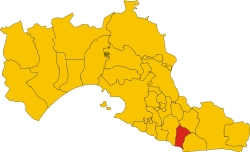 Elhelyezkedése Taranto térképén