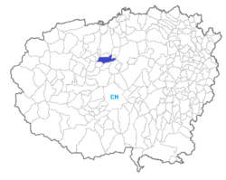 Elhelyezkedése Cuneo térképén