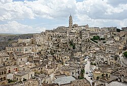 Vidaĵo de la "Sassi di Matera"