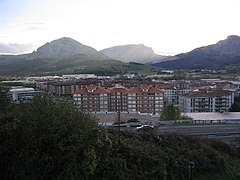 Vista parcial de Matiena barrio de abadiano en Vizcaya, País Vasco (España)