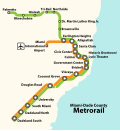 Miami-Dade Transit Metrorail system map