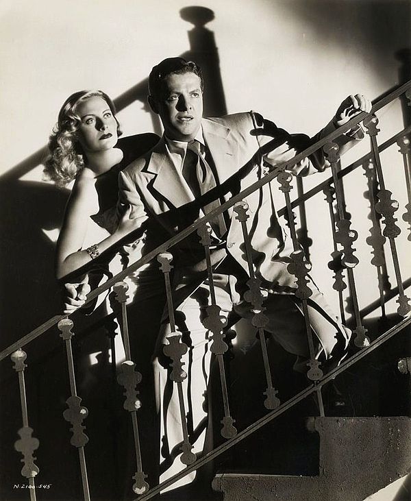 With Michèle Morgan in The Chase (1946)