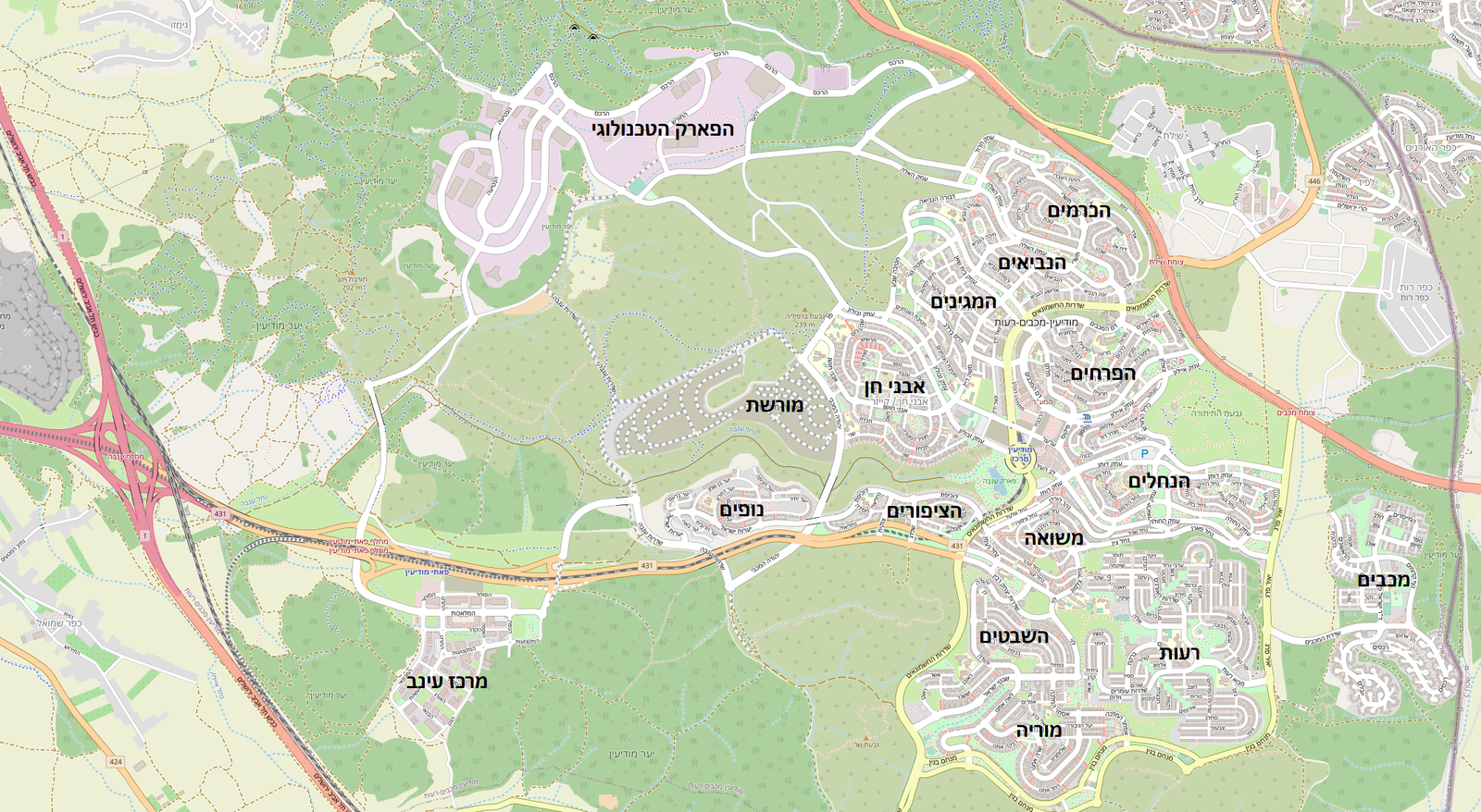 Mapping 2020. Карта Модиин и поселения. Xxcc Plot Map 2020.