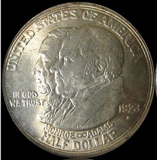 Monroe Doctrine Centennial half dollar US commemorative fifty-cent piece (1923)