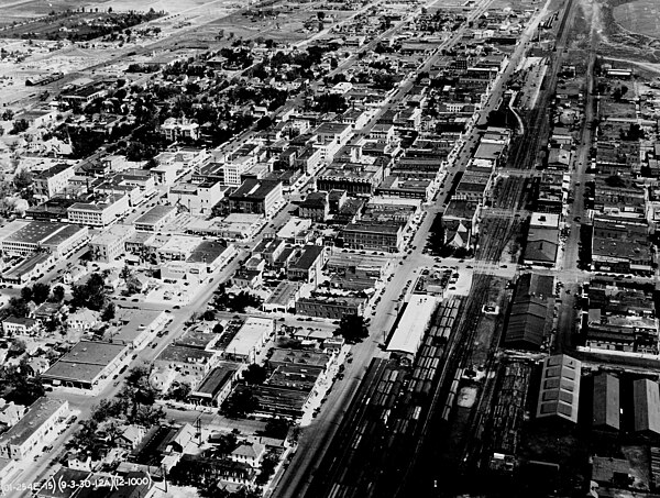 Aerial view of Downtown Billings, 1930