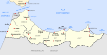 Hispana Protektorato de Maroko en 1955