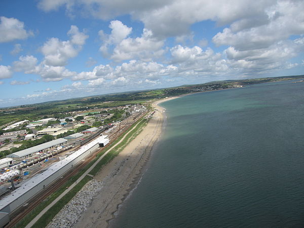 Mount's Bay from a helicopter