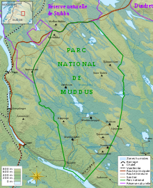 Muddus national park topographic map-fr.svg