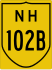 National Highway 102B marker