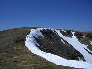 Approaching the summit up the east ridge gives an opportunity to examine Coire Creagach.