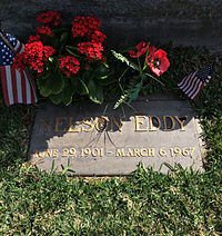 Grave of Nelson Eddy at Hollywood Forever