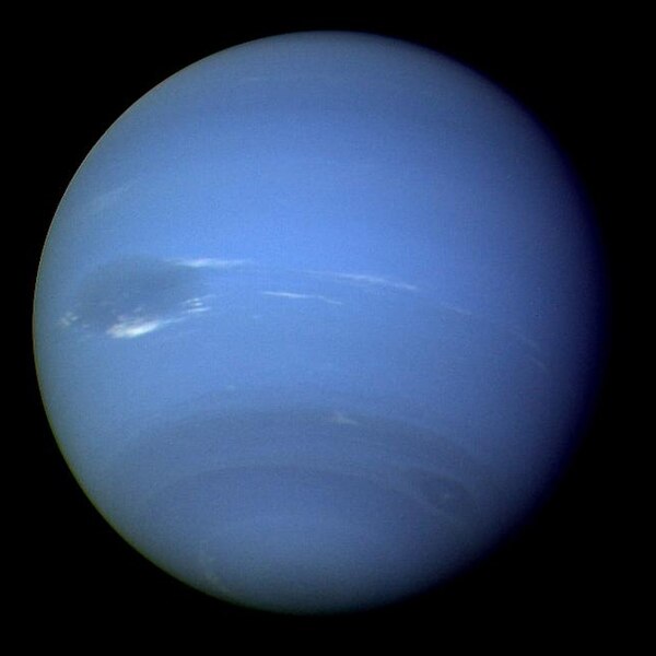 Neptune as seen by Voyager 2 in 1989