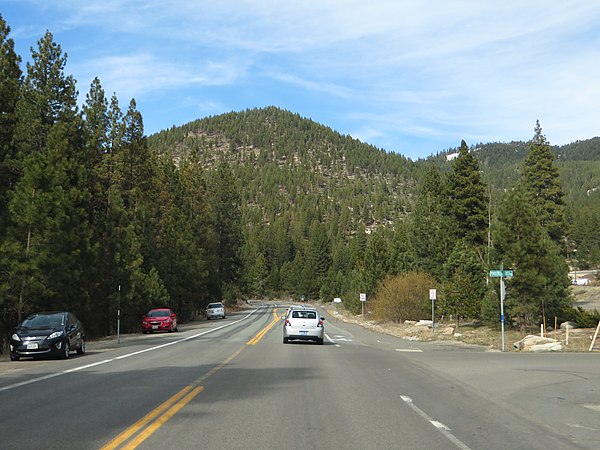 Heading west on SR 28 in eastern Incline Village, March 2015