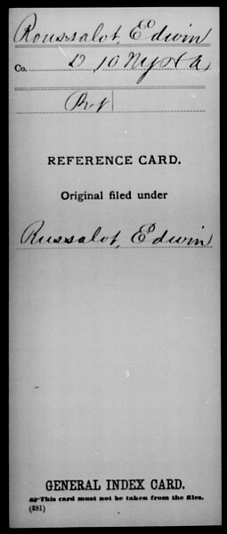 File:New York) Roussalot, Edwin - Unit- 10th Heavy Artillery, Company- D - Enlistment Rank- Pvt, Discharge Rank- (Blank - DPLA - dee37d7381e3257000c10ae86073bd26.jpg