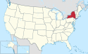 Location map of New York.