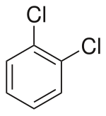 Skeletal structure of 1,2-Dichlorobenzene