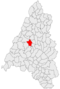 Localizarea comunei pe harta judeţului