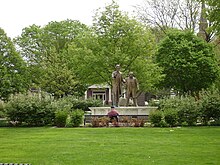 Statues of Lincoln and Douglas Ottawa Il Washington Park Historic District Lincoln-Douglas Statues1.jpg