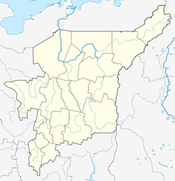 マンププニョルの位置（コミ共和国内）
