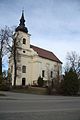 Čeština: Celkový pohled na kostel sv. Jana Křtitele v Lukově, okr. Třebíč. English: Overview of Church of Saint John the Baptist in Lukov in 2017, Třebíč District.