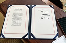 The bill itself, with the signatures of President Biden and Speaker Pelosi. P20210722AS-1015 (51440571906).jpg