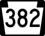 Pennsylvania Route 382 marker