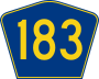 Highway 183 marker